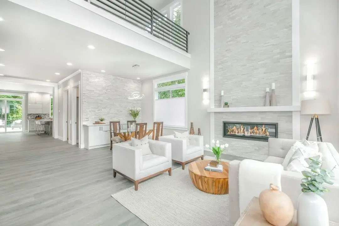 A modern, bright energy-efficient home interior representing a checklist for reducing household energy consumption.