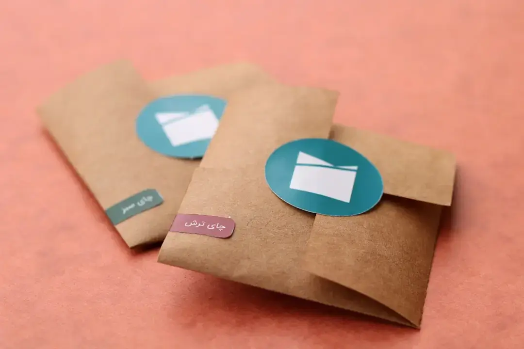 Minimalist sustainable product packaging made from recyclable brown kraft paper and eco-friendly materials
